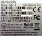 Blackview Tab 11 backside sticker.webp